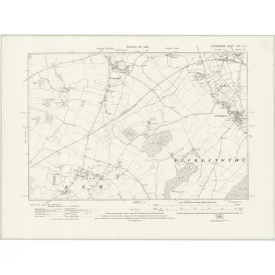 1919 Map of Oxfordshire XXXI.SE, 1922 Print