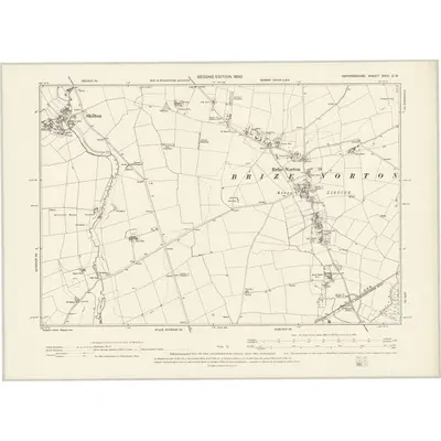 1898 Map of Oxfordshire XXXI.SW, 1900 Print