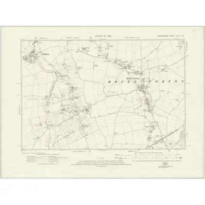 1919 Map of Oxfordshire XXXI.SW, 1922 Print