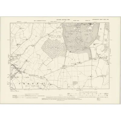 1898 Map of Oxfordshire XXXII.NW, 1900 Print