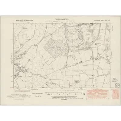 1938 Map of Oxfordshire XXXII.NW, 1949 Print