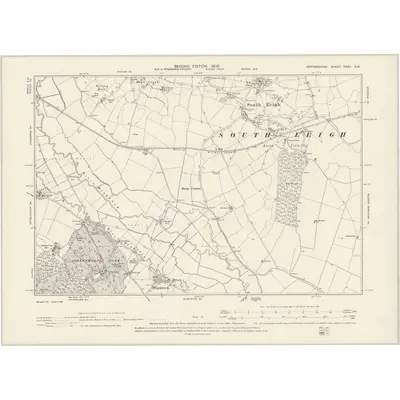 1898 Map of Oxfordshire XXXII.SW, 1900 Print