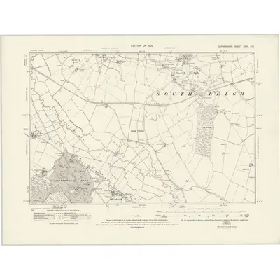 1919 Map of Oxfordshire XXXII.SW, 1922 Print