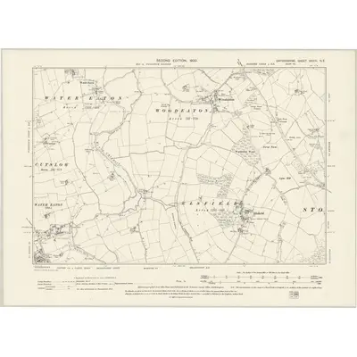 1898 Map of Oxfordshire XXXIII.NE, 1900 Print