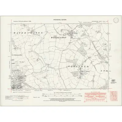 1938 Map of Oxfordshire XXXIII.NE, 1948 Print