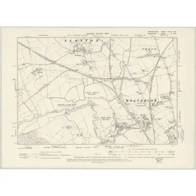 1898 Map of Oxfordshire XXXIII.NW, 1900 Print