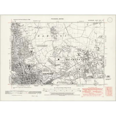 1938 Map of Oxfordshire XXXIII.SE, 1947 Print