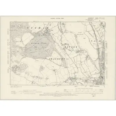 1898 Map of Oxfordshire XXXIII.SW, 1900 Print