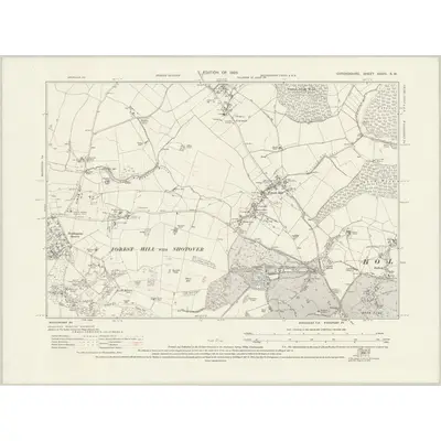 1919 Map of Oxfordshire XXXIV.SW, 1923 Print