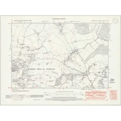 1938 Map of Oxfordshire XXXIV.SW, 1946 Print