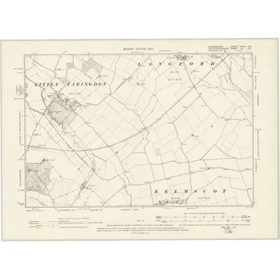 1898 Map of Oxfordshire XXXVI.SE, 1900 Print