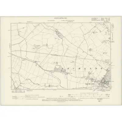 1898 Map of Oxfordshire XXXVI.SW, 1900 Print