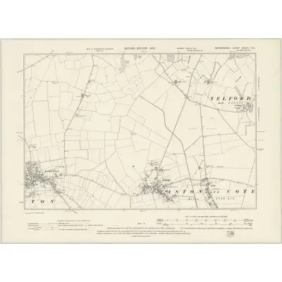 1898 Map of Oxfordshire XXXVII.NE, 1900 Print