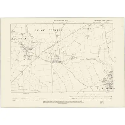 1898 Map of Oxfordshire XXXVII.NW, 1900 Print