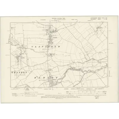 1898 Map of Oxfordshire XXXVII.SW, 1900 Print