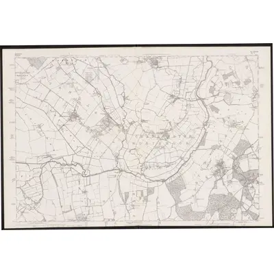 1875 Map of Oxfordshire XXXVIII, 1883 Print