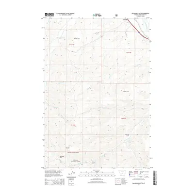 2014 Map of Packsaddle Butte, 2014 Print