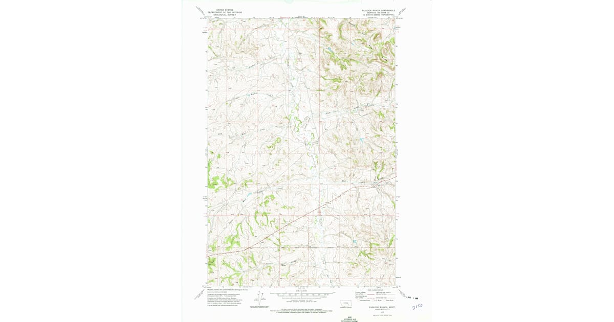 Padlock Ranch Map 1972 Map of Padlock Ranch, Big Horn County, MT — High-Res | Pastmaps