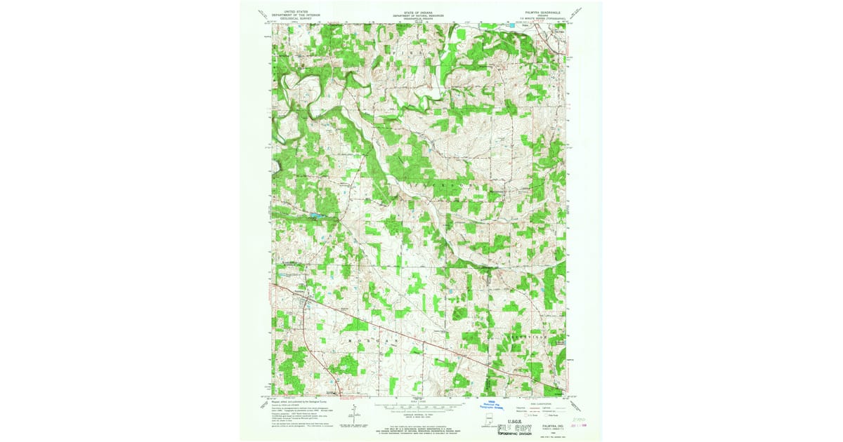 1966 Map of Palmyra, IN — High-Res | Pastmaps