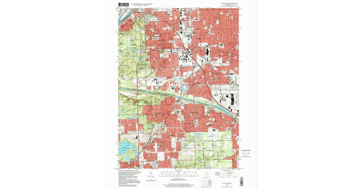 1997 Map of Palos Park, IL — High-Res | Pastmaps