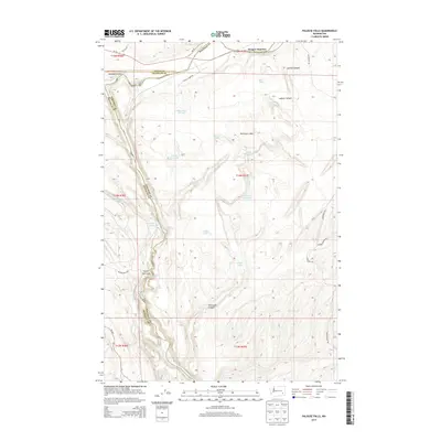 2014 Map of Palouse Falls, 2014 Print