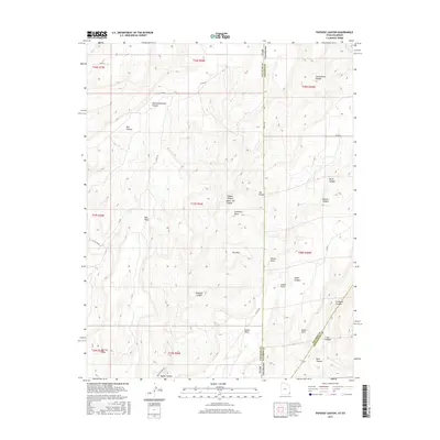 2017 Map of Papoose Canyon, 2017 Print