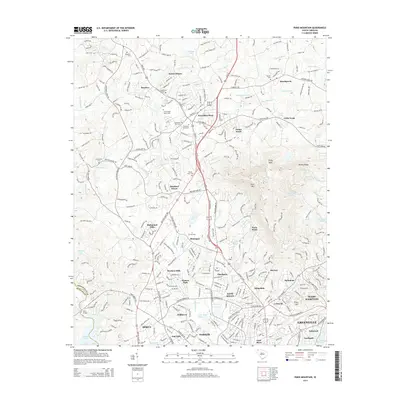 2014 Map of Paris Mountain, 2014 Print
