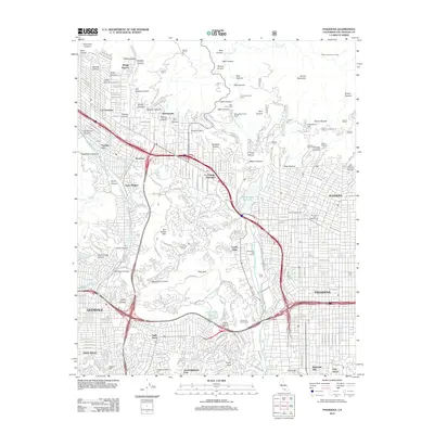 2012 Map of Pasadena, 2012 Print