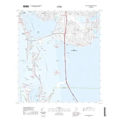 2021 Map of Pass-a-Grille Beach, 2021 Print