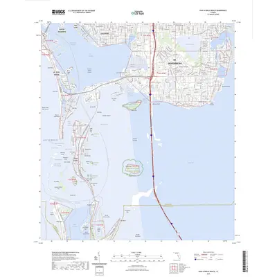 2024 Map of Pass-a-Grille Beach, 2024 Print