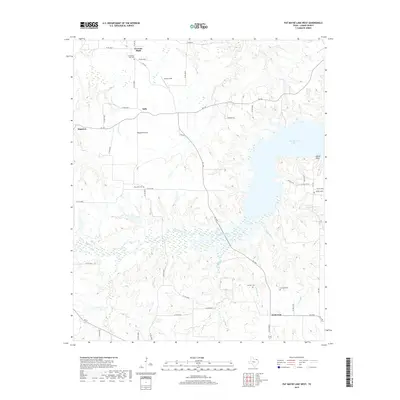 2019 Map of Pat Mayse Lake West, 2019 Print