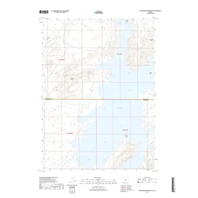 2017 Map of Pathfinder Reservoir NW, 2017 Print
