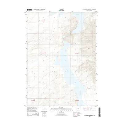2015 Map of Pathfinder Reservoir SW, 2015 Print
