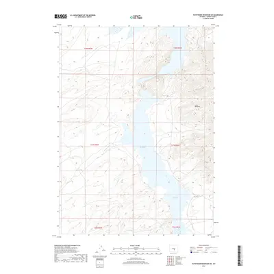 2017 Map of Pathfinder Reservoir SW, 2017 Print