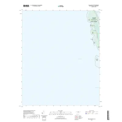 2019 Map of Pea Island OE W, 2019 Print