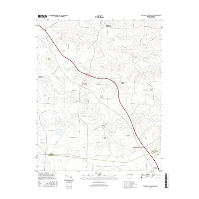 2016 Map of Peacocks Crossroads, 2016 Print
