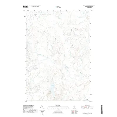 2018 Map of Peaked Mountain Pond, 2018 Print