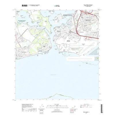2017 Map of Pearl Harbor, 2017 Print
