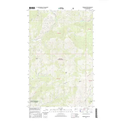 2017 Map of Pearrygin Peak, 2017 Print