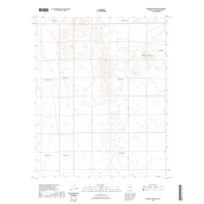 2020 Map of Pedernal Mountain, 2020 Print