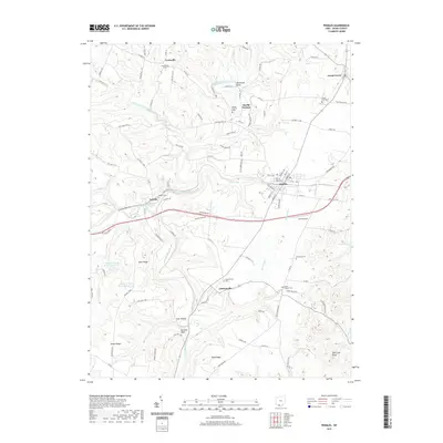 2019 Map of Peebles, 2019 Print