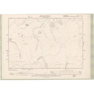 1897 Map of Peebles-shire Sheet II.NW, 1900 Print