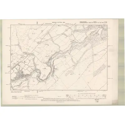 1897 Map of Peebles-shire Sheet II.SE, 1900 Print