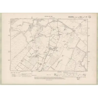 1906 Map of Peebles-shire Sheet III.SW, 1909 Print