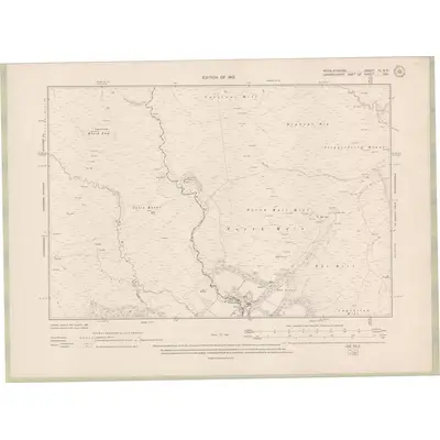 1906 Map of Peebles-shire Sheet IV.SE, 1912 Print