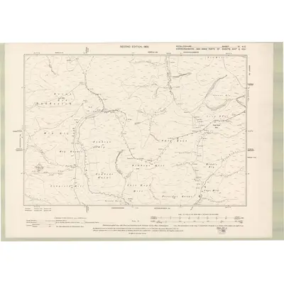 1897 Map of Peebles-shire Sheet IX.NE, 1900 Print