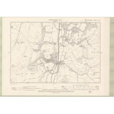 1897 Map of Peebles-shire Sheet IX.NW, 1900 Print