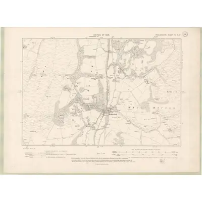 1906 Map of Peebles-shire Sheet IX.NW, 1908 Print