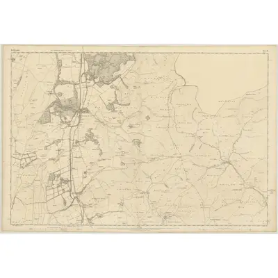 1856 Map of Peebles-shire, Sheet IX, 1859 Print