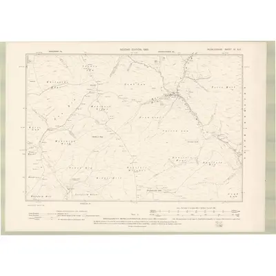 1897 Map of Peebles-shire Sheet IX.SE, 1900 Print